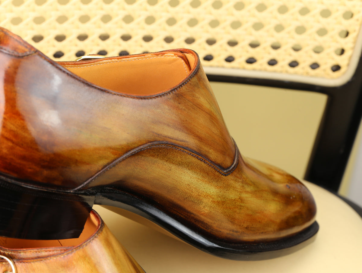 AKI – Single Monk Strap on Chisel Almond Last