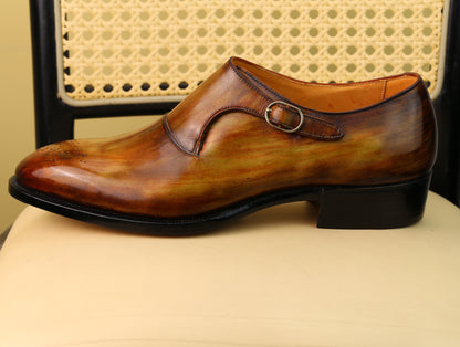 AKI – Single Monk Strap on Chisel Almond Last