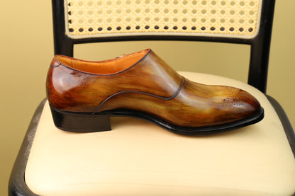 AKI – Single Monk Strap on Chisel Almond Last