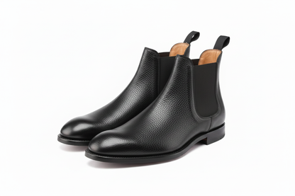 Chelsea 5 Black Milled Calf - White Background