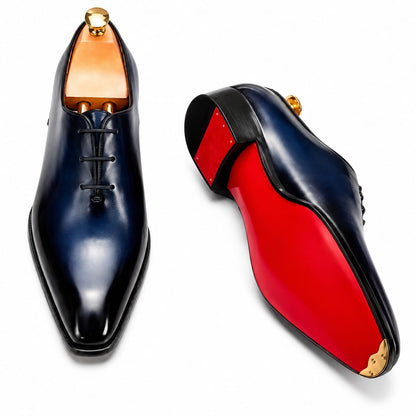 Men’s Cream Leather-Style Buckle Loafers | Premium Formal Slip-On Dress Shoes