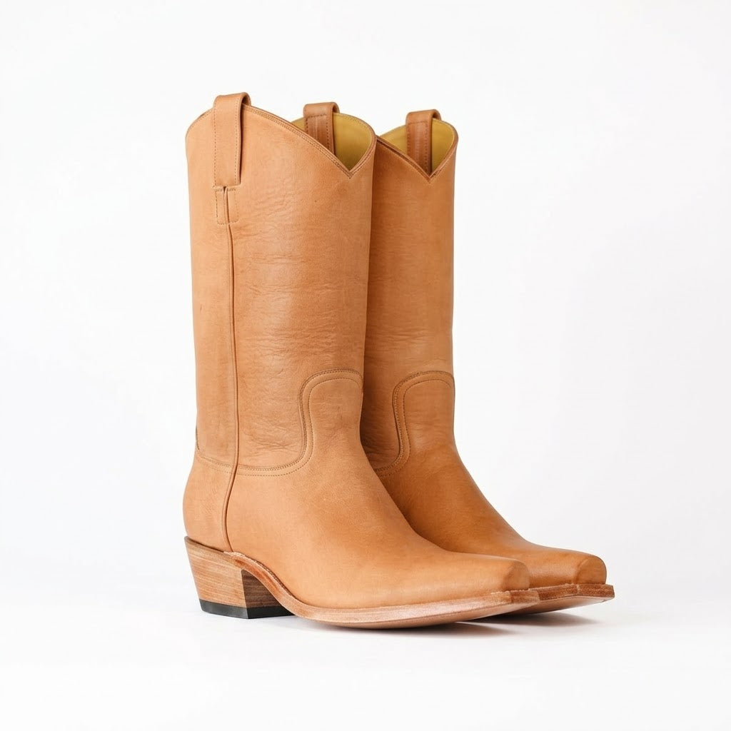 Handmade Pure Leather Western Cowboy Boots For Men