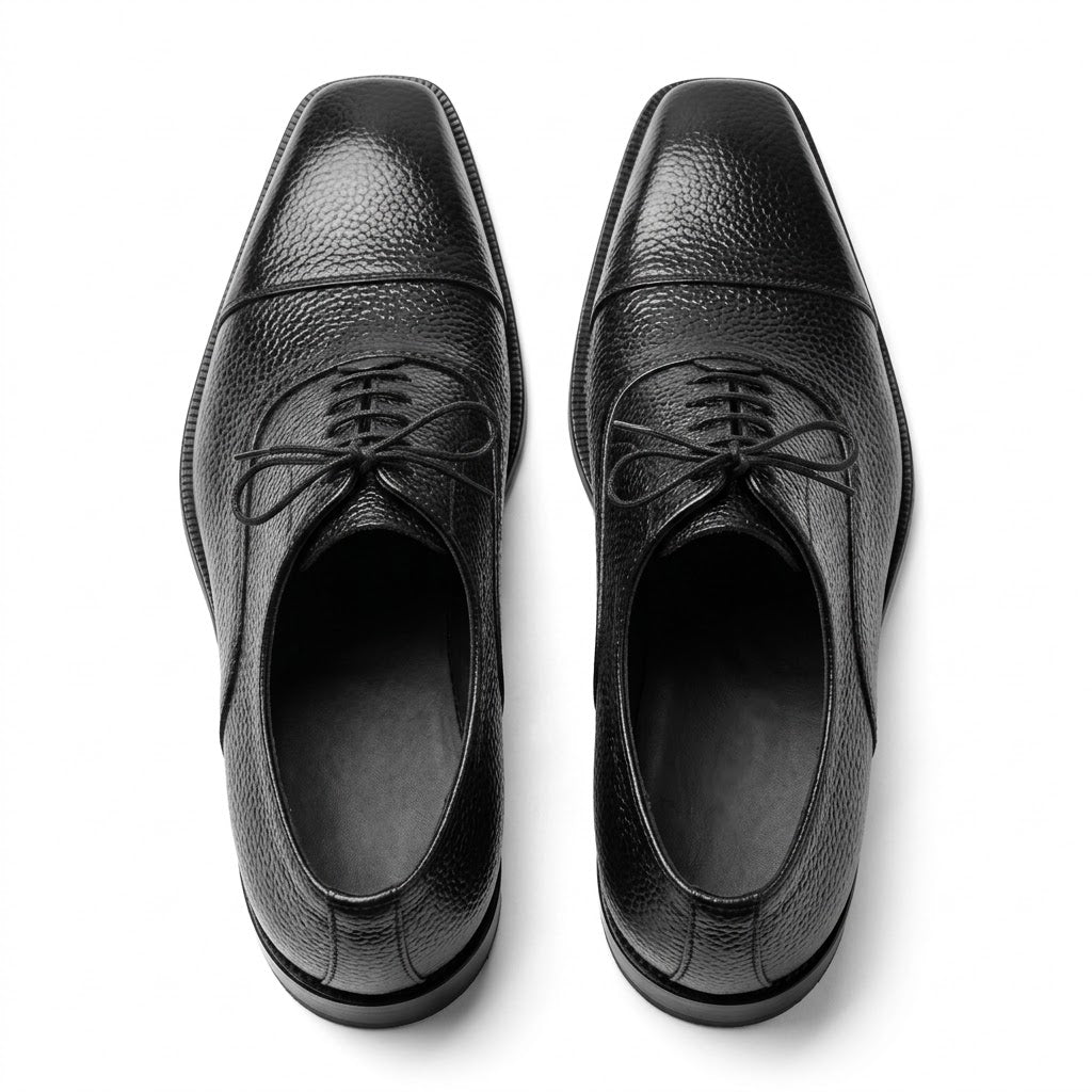 Men's Black Oxford Shoes | Red Sole