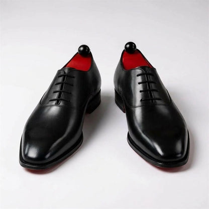 Black Wholecut Oxford Dress Shoe | Red Sole | Pellevista