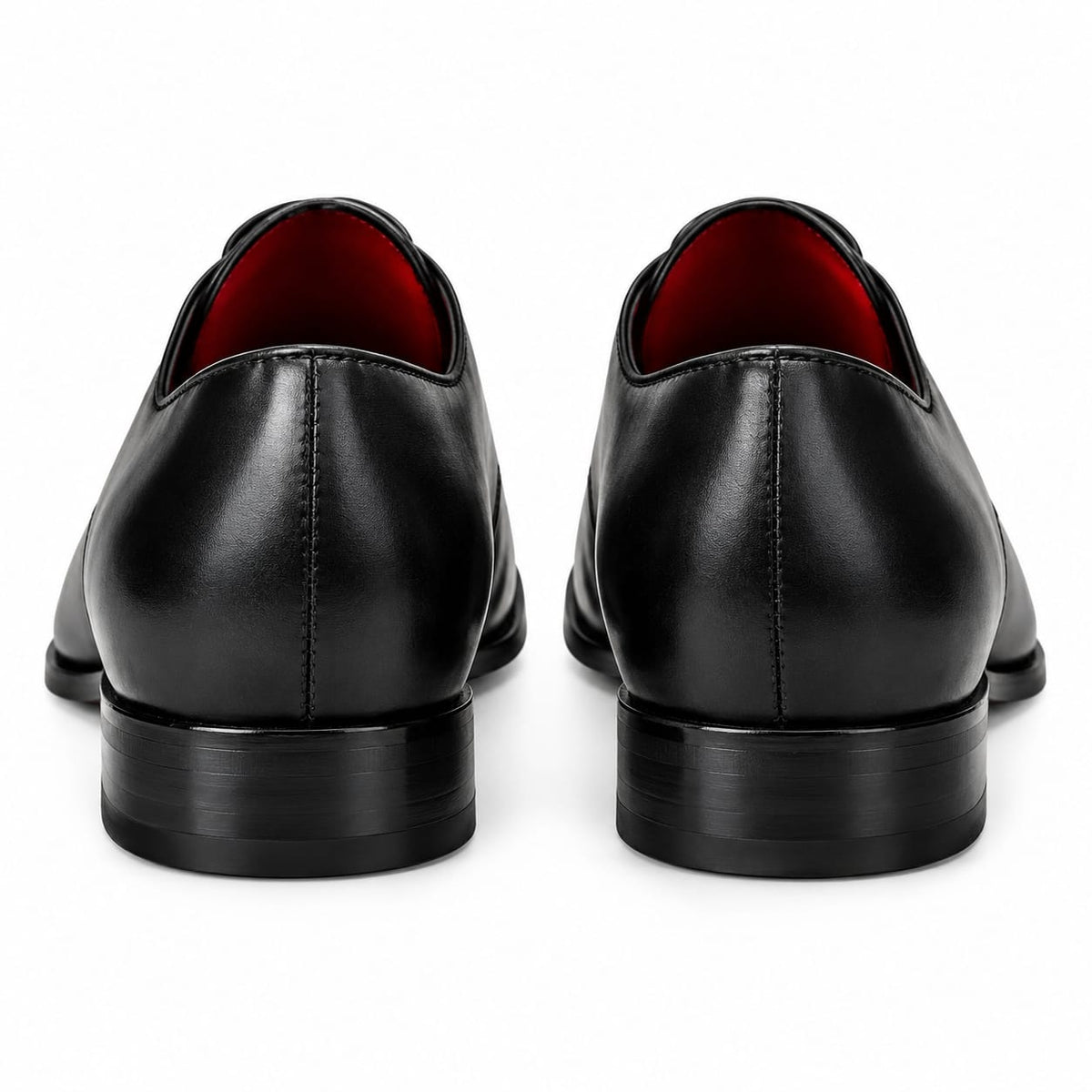 Black Wholecut Oxford Dress Shoe | Red Sole | Pellevista