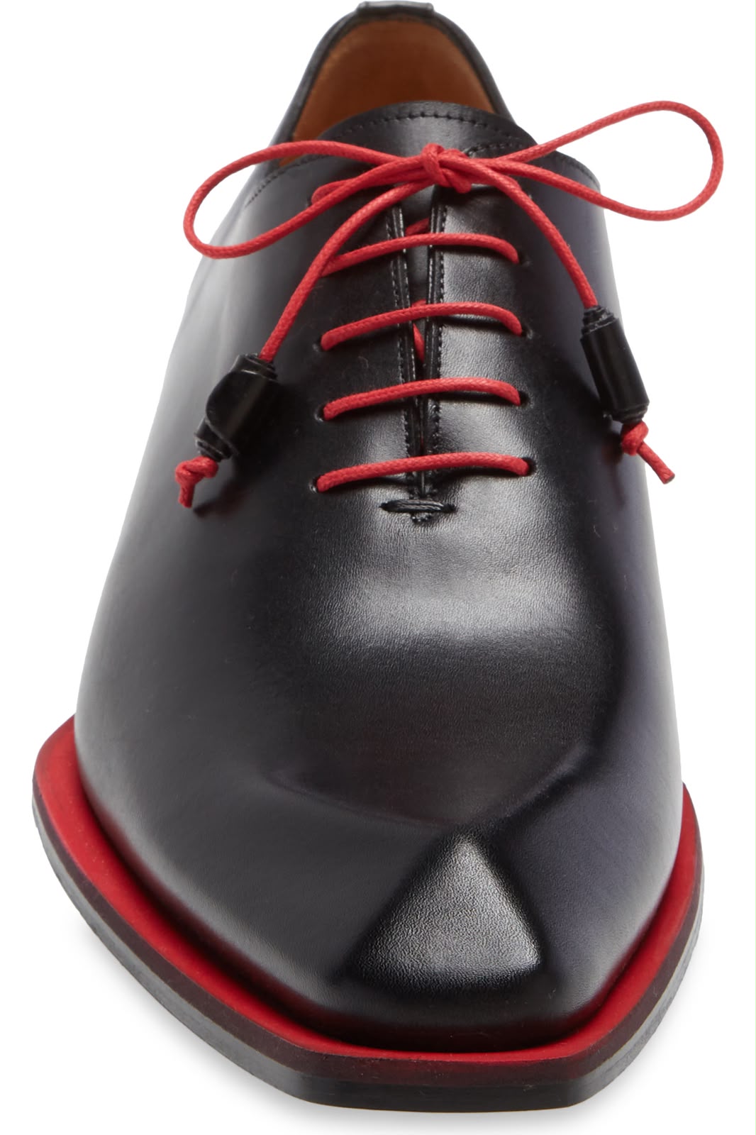 Mezlan Asymmetric Wholecut Oxford - Black Leather Men's Dress Shoes - Pellevista