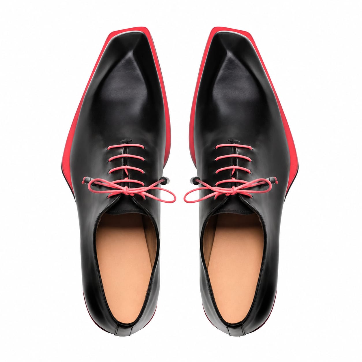 Mezlan Asymmetric Wholecut Oxford - Black Leather Men's Dress Shoes - Pellevista