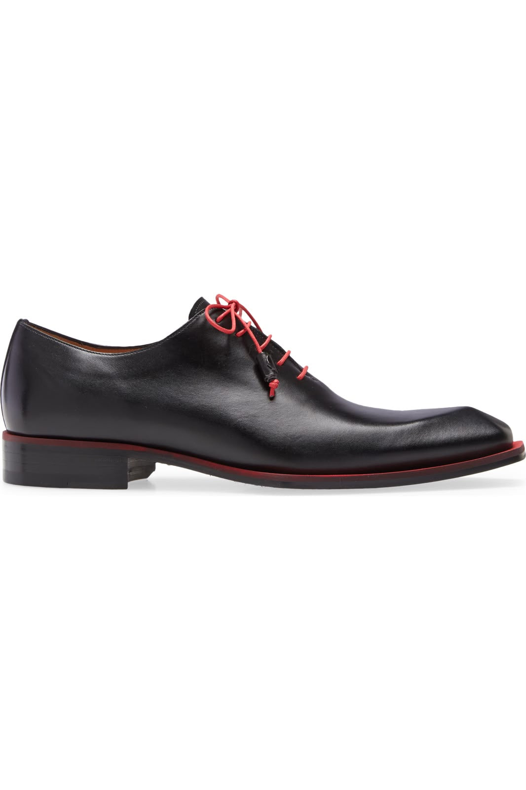 Mezlan Asymmetric Wholecut Oxford - Black Leather Men's Dress Shoes - Pellevista