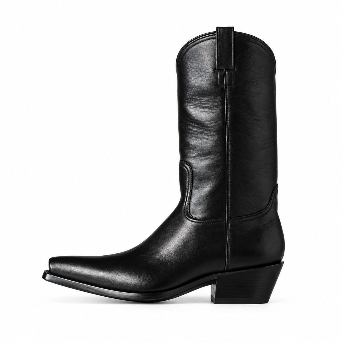 Handmade Rock Marfa boot in black full-grain leather | Pellevista