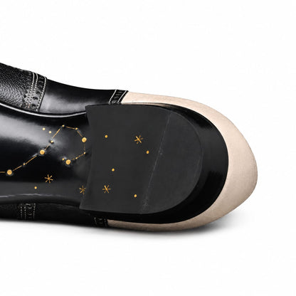 Black & Cream Wingtip Brogue Formal Shoes for Men | Pellevista