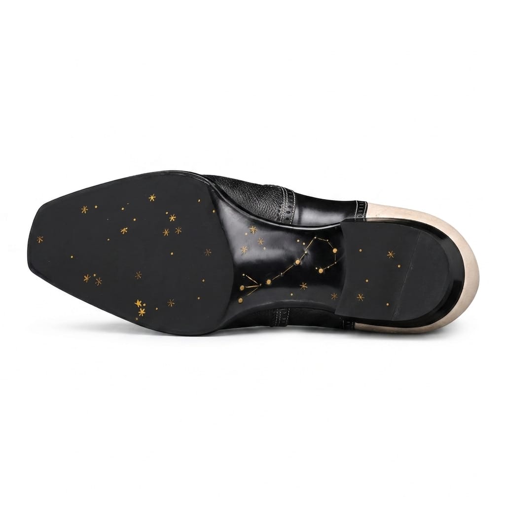 Black & Cream Wingtip Brogue Formal Shoes for Men | Pellevista