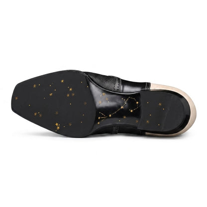 Black & Cream Wingtip Brogue Formal Shoes for Men | Pellevista