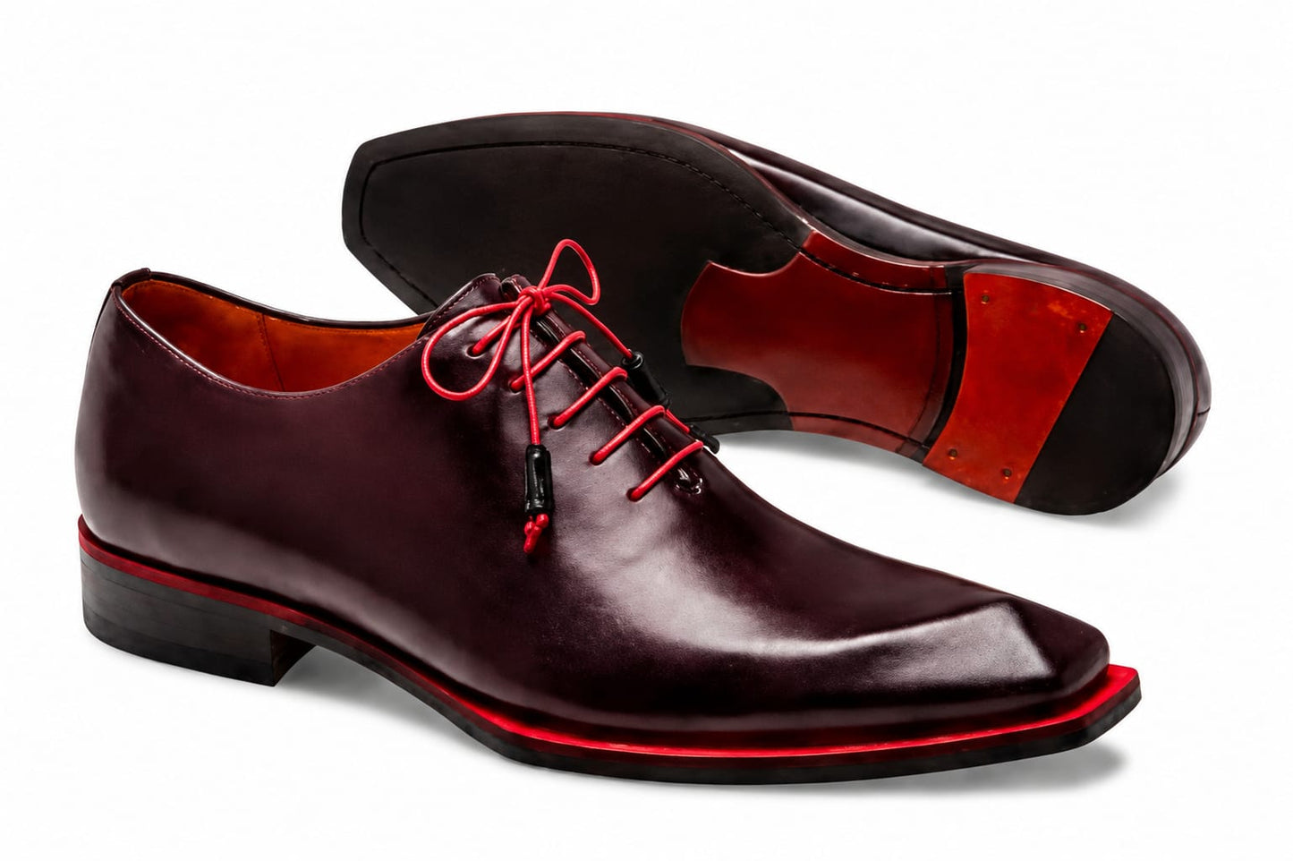 Mezlan Asymmetric Wholecut Oxford - Black Leather Men's Dress Shoes - Pellevista