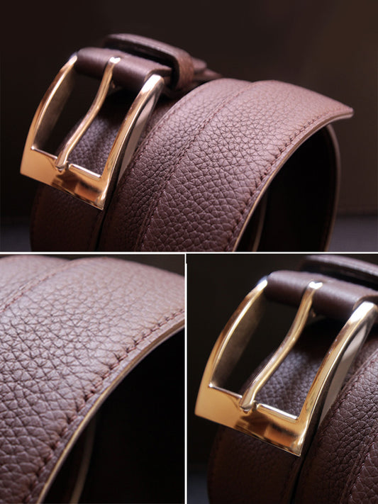 Purple togo leather belt